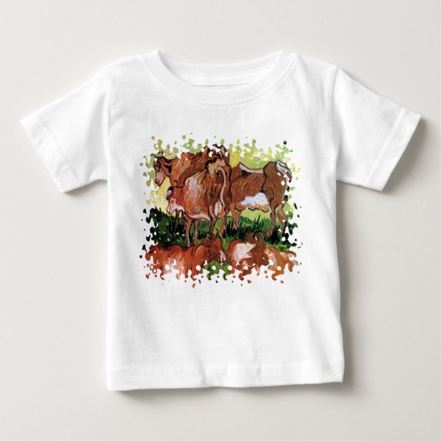 Vincent Van Gogh - Cows (After Jordaens) Fine Art Baby T-Shirt (Front)