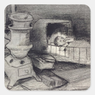 Vincent van Gogh   Cradle Square Sticker