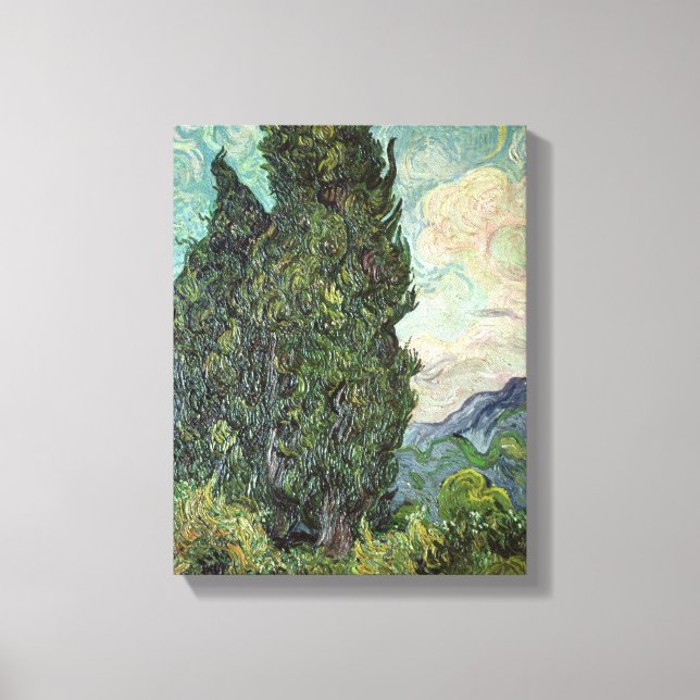 Vincent van Gogh | Cypresses, 1889 Canvas Print (Front)