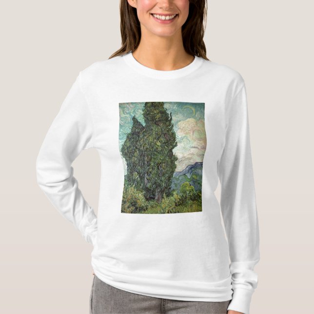Vincent van Gogh | Cypresses, 1889 T-Shirt (Front)