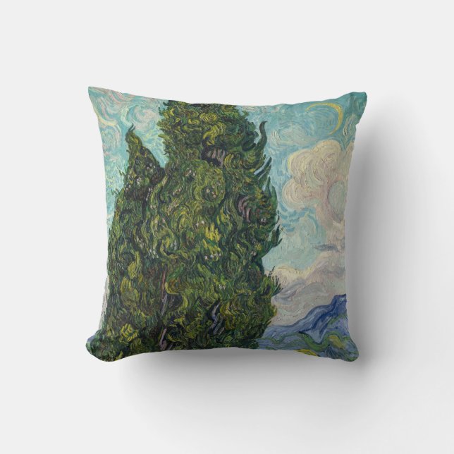 Vincent van Gogh - Cypresses Cushion (Front)