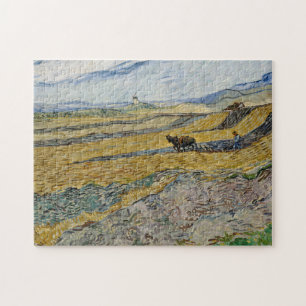Vincent Van Gogh, Enclosed Field with Ploughman Jigsaw Puzzle