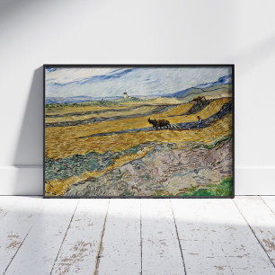 Vincent Van Gogh, Enclosed Field with Ploughman Poster