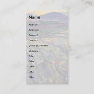 Vincent Van Gogh - Enclosed Field With Rising Sun Business Card