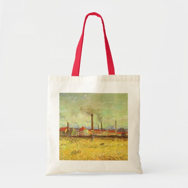 Vincent van Gogh - Factories at Asnieres Tote Bag (Front)