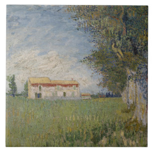 Vincent van Gogh - Farmhouse in a Wheat Field Tile