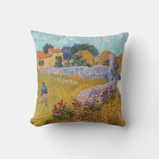 Vincent van Gogh - Farmhouse in Provence Cushion (Front)