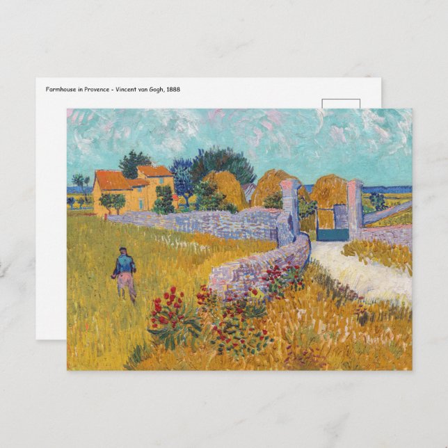 Vincent van Gogh - Farmhouse in Provence Postcard (Front/Back)