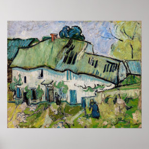 Vincent van Gogh - Farmhouse with Two Figures Poster