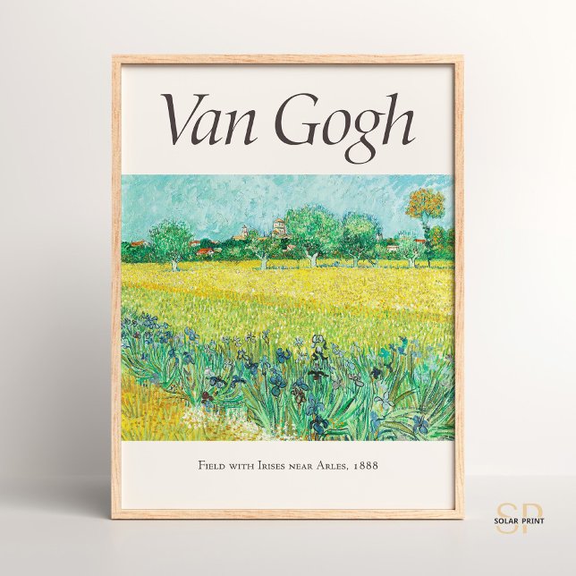 Vincent van Gogh Field with Irises Art Print Retro (Creator Uploaded)