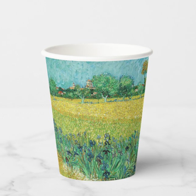 Vincent van Gogh - Field with Irises near Arles Paper Cups (Front)