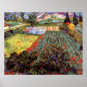 Vincent Van Gogh - Field With Poppies Fine Art Poster