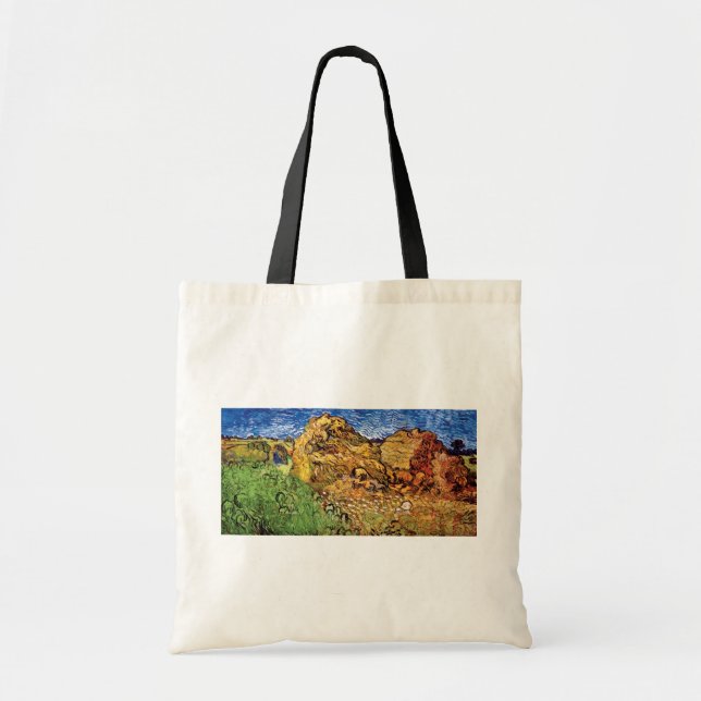 Vincent Van Gogh - Field With Stacks Of Grain Tote Bag (Front)
