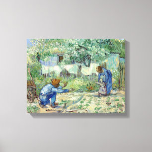 Vincent van Gogh First Steps, after Millet Canvas Print