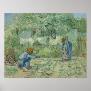 Vincent van Gogh - First Steps, after Millet Poster