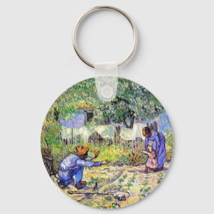 Vincent Van Gogh - First Steps - Father's Day Art Key Ring