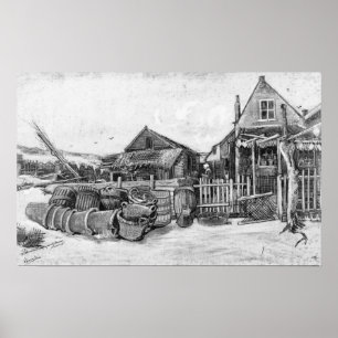 Vincent van Gogh Fish drying barn, Scheveningen Poster