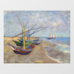 Vincent van Gogh - Fishing Boats on the Beach<br><div class="desc">Fishing Boats on the Beach at Les Saintes-Maries de la Mer - Vincent van Gogh,  1888</div>