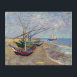 Vincent van Gogh - Fishing Boats on the Beach Acrylic Print<br><div class="desc">Fishing Boats on the Beach at Les Saintes-Maries de la Mer - Vincent van Gogh,  1888</div>