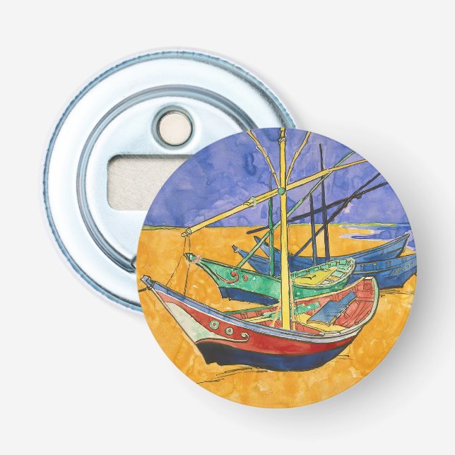 Vincent van Gogh - Fishing Boats on the Beach Bottle Opener (Front)
