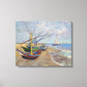 Vincent van Gogh - Fishing Boats on the Beach Canvas Print
