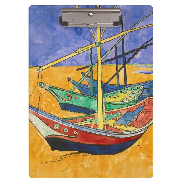 Vincent van Gogh - Fishing Boats on the Beach Clipboard (Front)
