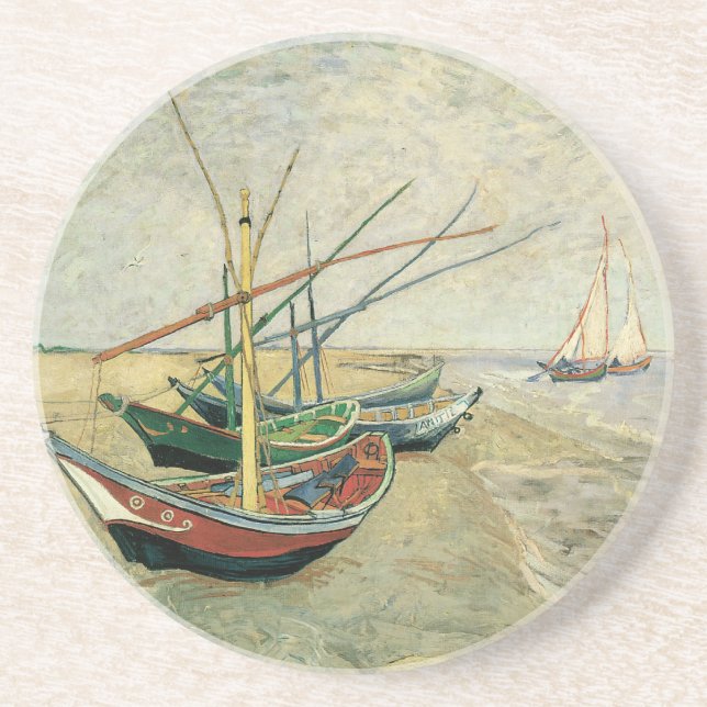 Vincent van Gogh - Fishing Boats on the Beach Coaster (Front)