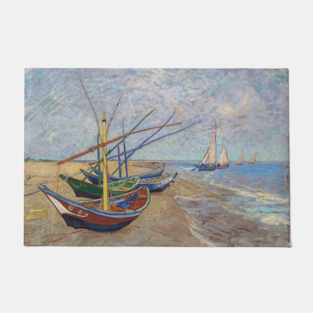 Vincent van Gogh - Fishing Boats on the Beach Doormat (Front)