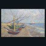 Vincent van Gogh - Fishing Boats on the Beach Fabric<br><div class="desc">Fishing Boats on the Beach at Les Saintes-Maries de la Mer - Vincent van Gogh,  1888</div>