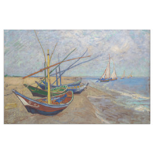 Vincent van Gogh - Fishing Boats on the Beach Fabric