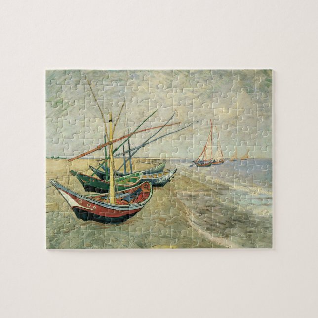 Vincent van Gogh - Fishing Boats on the Beach Jigsaw Puzzle (Horizontal)