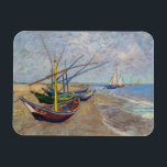 Vincent van Gogh - Fishing Boats on the Beach Magnet<br><div class="desc">Fishing Boats on the Beach at Les Saintes-Maries de la Mer - Vincent van Gogh,  1888</div>