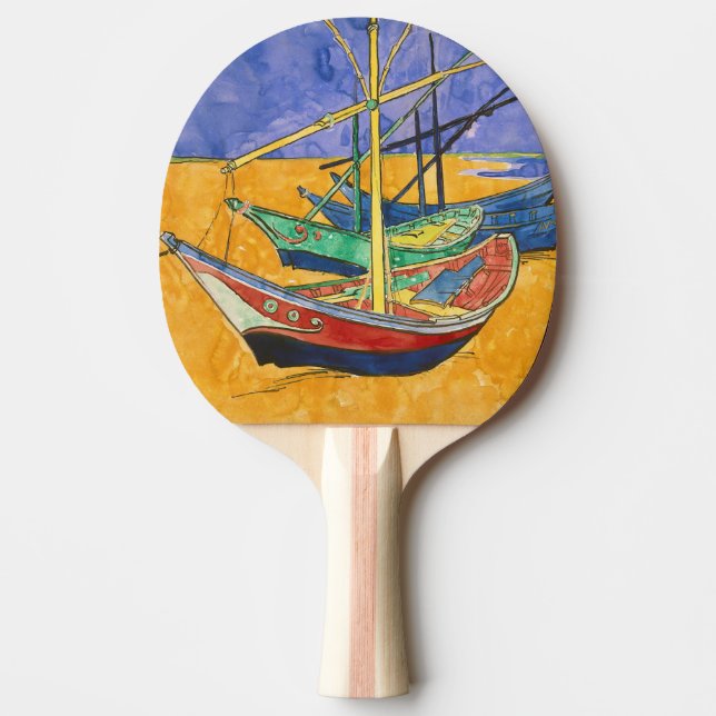 Vincent van Gogh - Fishing Boats on the Beach Ping Pong Paddle (Front)