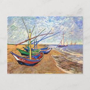 Vincent Van Gogh - Fishing Boats On The Beach Postcard