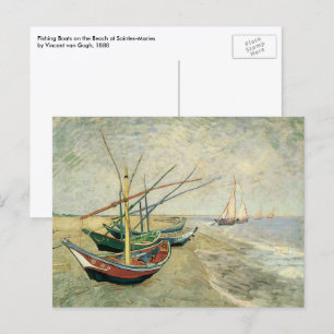 Vincent van Gogh - Fishing Boats on the Beach Postcard