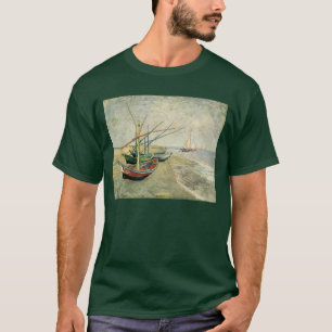 Vincent van Gogh - Fishing Boats on the Beach T-Shirt