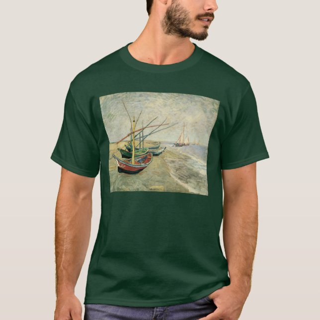 Vincent van Gogh - Fishing Boats on the Beach T-Shirt (Front)