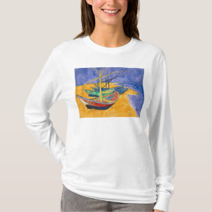 Vincent van Gogh Fishing Boats on the Beach T-Shirt