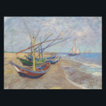 Vincent van Gogh - Fishing Boats on the Beach Tablecloth<br><div class="desc">Fishing Boats on the Beach at Les Saintes-Maries de la Mer - Vincent van Gogh,  1888</div>