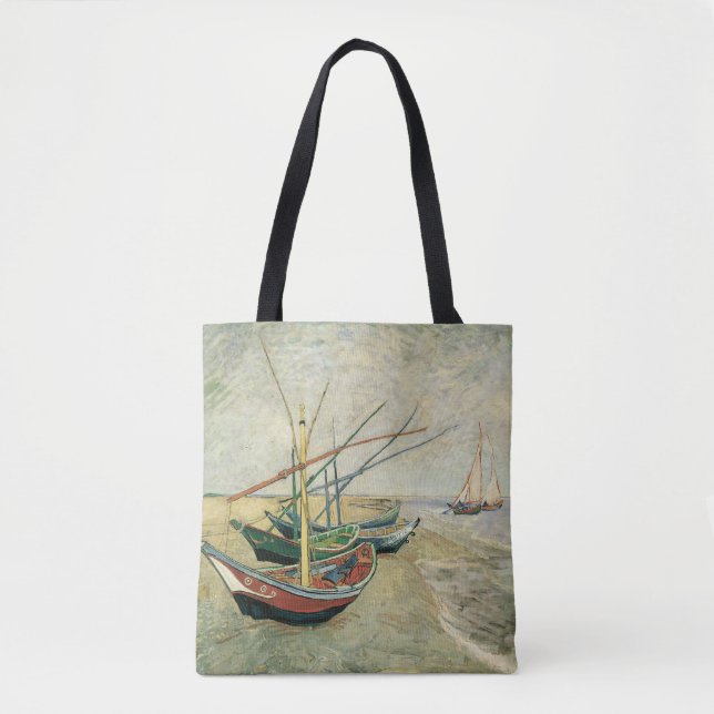 Vincent van Gogh - Fishing Boats on the Beach Tote Bag (Front)
