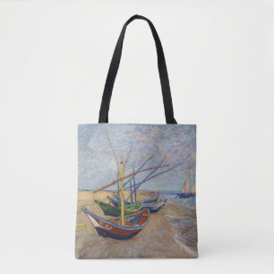 Vincent van Gogh - Fishing Boats on the Beach Tote Bag