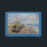 Vincent van Gogh - Fishing Boats on the Beach Trifold Wallet<br><div class="desc">Fishing Boats on the Beach at Les Saintes-Maries de la Mer - Vincent van Gogh,  1888</div>