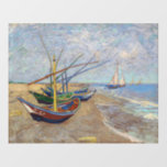 Vincent van Gogh - Fishing Boats on the Beach Wall Decal<br><div class="desc">Fishing Boats on the Beach at Les Saintes-Maries de la Mer - Vincent van Gogh,  1888</div>