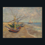 Vincent van Gogh - Fishing Boats on the Beach Wood Wall Art<br><div class="desc">Fishing Boats on the Beach at Les Saintes-Maries de la Mer - Vincent van Gogh,  1888</div>