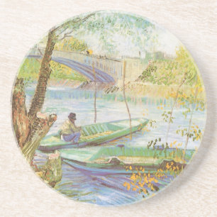 Vincent van Gogh Fishing in Spring, Pont de Clichy Coaster