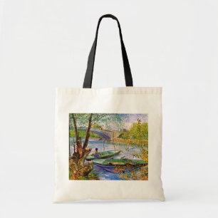 Vincent Van Gogh - Fishing In Spring Tote Bag
