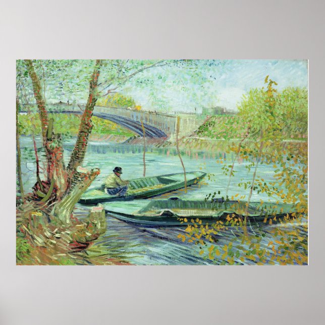 Vincent van Gogh - Fishing in the Spring Poster (Front)