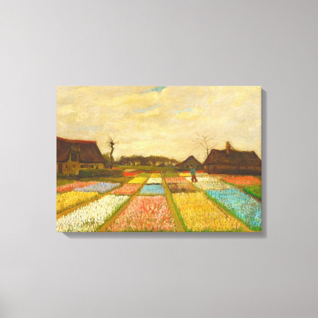 Vincent van Gogh Flower Beds in Holland Canvas Print (Front)