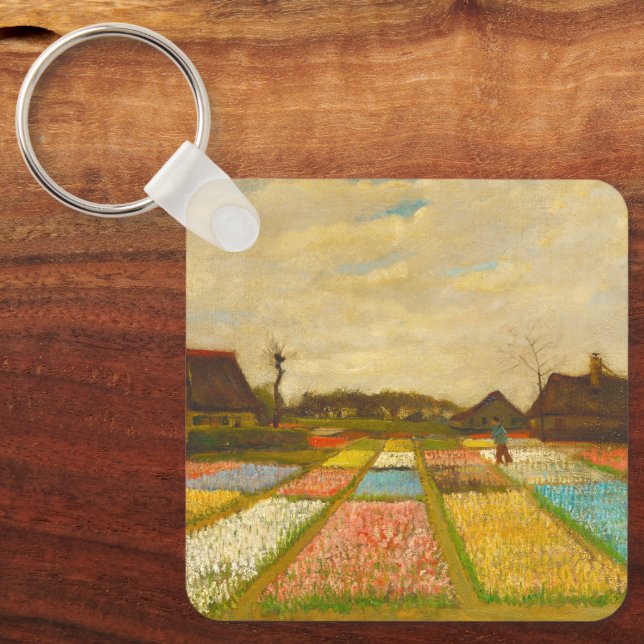 Vincent van Gogh Flower Beds in Holland Key Ring (Front)