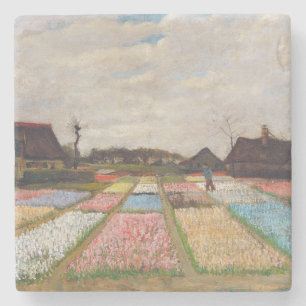 Vincent van Gogh - Flower Beds in Holland Stone Coaster